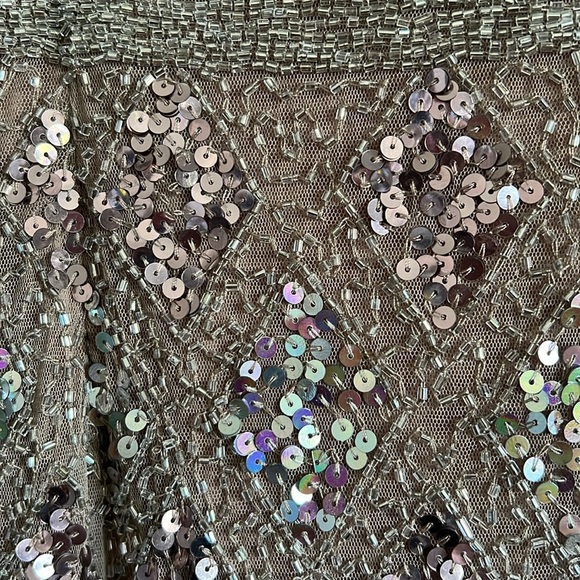 Mac Duggal Long-Sleeve Beaded A-Line Gown - Picture 4 of 11